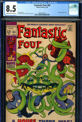 Fantastic Four #88 CGC graded 8.5 Kirby/Sinnott c/a Mole Man appearance - SOLD!