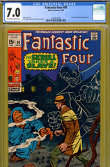 Fantastic Four #090 CGC graded 7.0 - Mole Man and Skrulls appearance