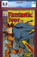 Fantastic Four #95 CGC graded 8.0 - Crystal leaves the Fantastic Four