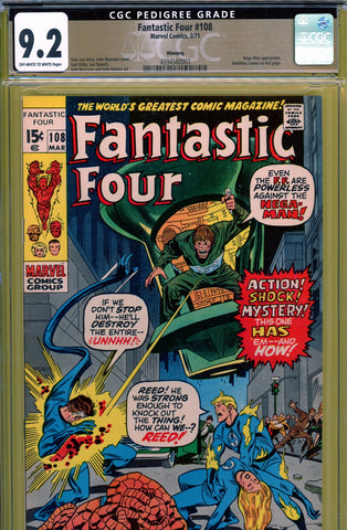 Fantastic Four #108 CGC graded 9.2 Nega-Man cover/story  PEDIGREE - SOLD!
