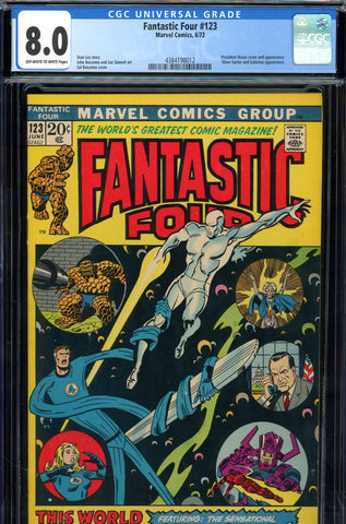 Fantastic Four #123 CGC graded 8.0  Silver Surfer & Galactus cover/story