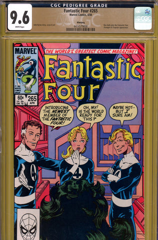 Fantastic Four #265 CGC 9.6 - She-Hulk joins the team PEDIGREE - SOLD!
