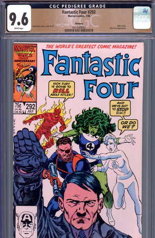 Fantastic Four #292 CGC 9.6 - Hitler cover and story  PEDIGREE - SOLD!