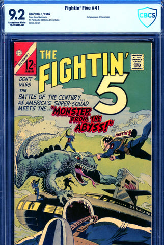 Fightin' Five #41 CBCS graded 9.2 second Peacemaker exceptional white pages - SOLD!