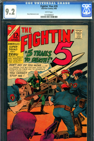 Fightin' Five #39 CGC graded 9.2  Mastroserio cover Zuru appearance
