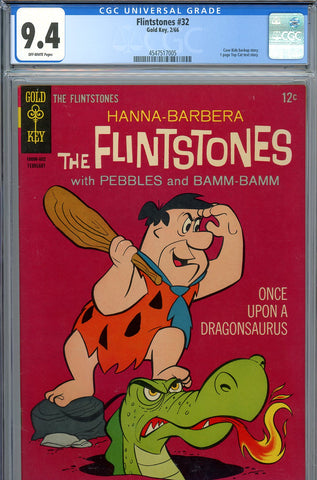 Flintstones #32 CGC 9.4 - Cave Kids backup story - 2nd HIGHEST GRADED