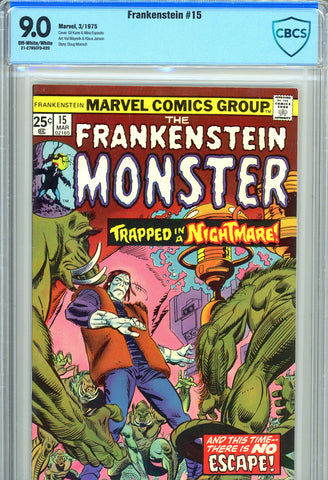 Frankenstein #15 CBCS graded 9.0 - Gil Kane and Mike Esposito cover
