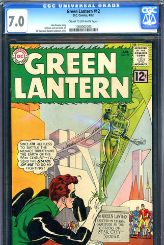 Green Lantern #12 CGC graded 7.0  Murphy Anderson and Gil Kane cover