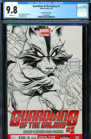 Guardians of the Galaxy #1 CGC graded 9.8 - SKETCH COVER - 1:150 ratio - SOLD!