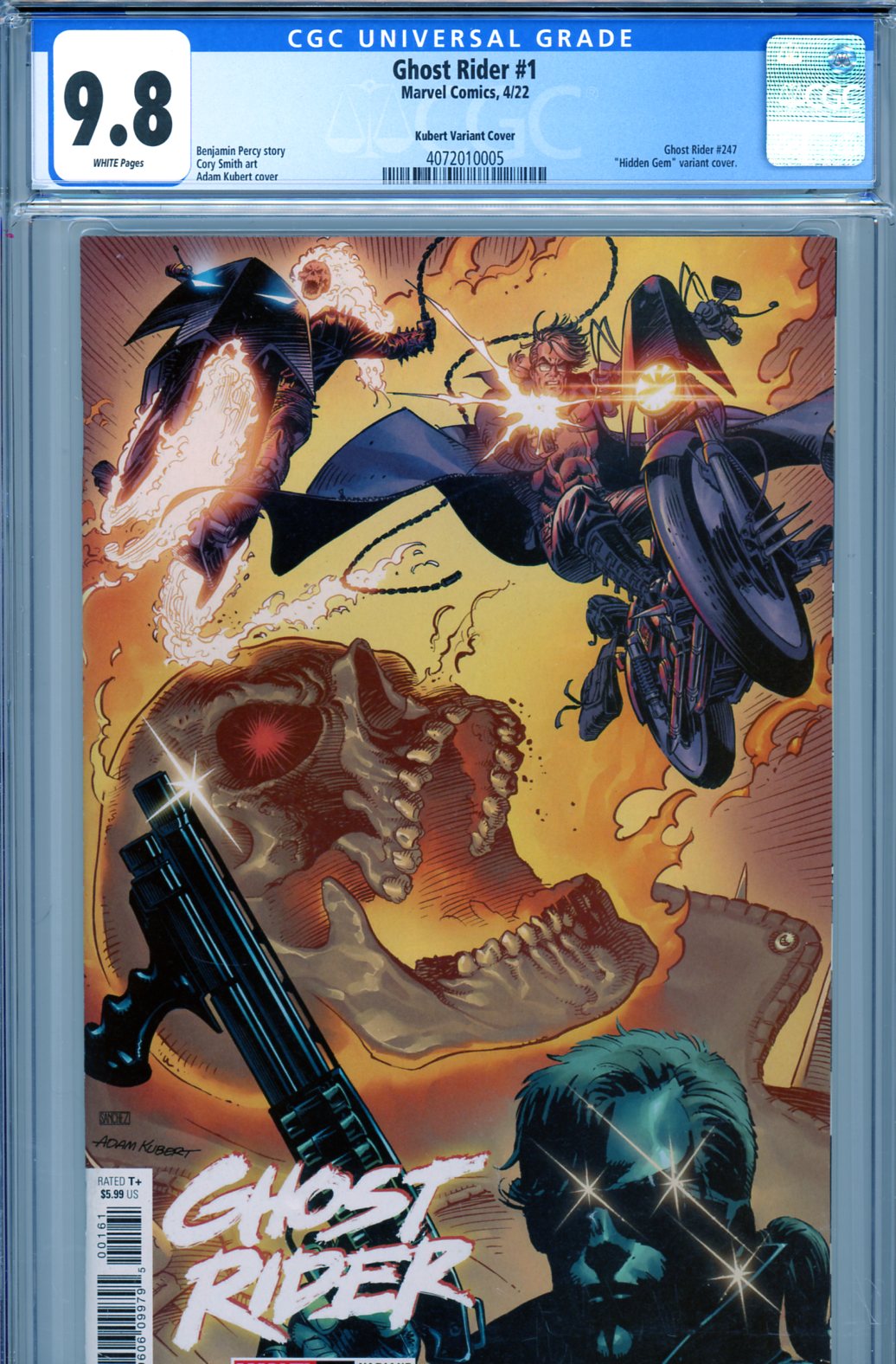 Graded Ghost Rider Cedar Chest Comics - Ghost Rider #1 (2022) CGC graded 9.8 - Kubert ...