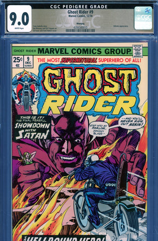 Ghost Rider #09 CGC graded 9.0 Satan/ Inferno appearance PEDIGREE - SOLD!