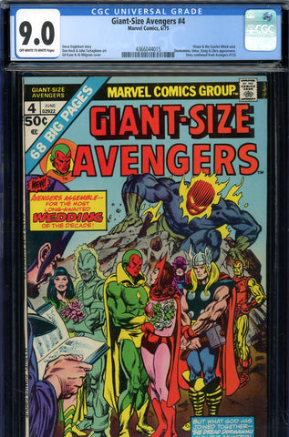 Giant-Size Avengers #4 CGC graded 9.0 Vision and Scarlet Witch wed