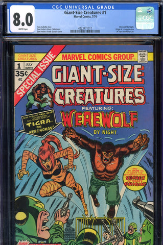Giant-Size Creatures #1 CGC graded 8.0 origin/1st appearance of Tigra - SOLD!