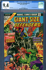 Giant-Size Defenders #2 CGC graded 9.4 Son of Satan appearance
