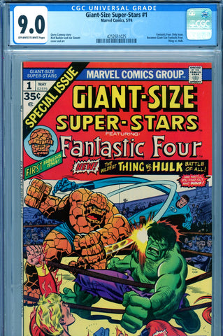 Giant-Size Super-Stars #1 CGC graded 9.0 - new Thing vs. Hulk battle - SOLD!
