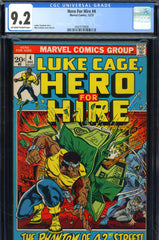 Hero For Hire #4 CGC graded 9.2 - first appearance of Phil Fox