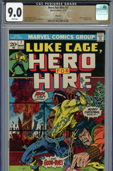 Hero For Hire #7 CGC graded 9.0  Christmas cover PEDIGREE