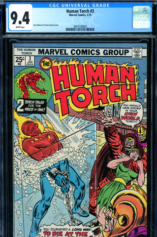 Human Torch #3 CGC graded 9.4 white pages - 3rd highest graded - SOLD!