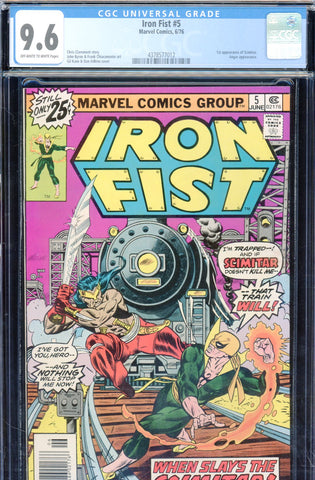 Iron Fist #5 CGC graded 9.6 - first appearance of Scimitar - new case - SOLD!