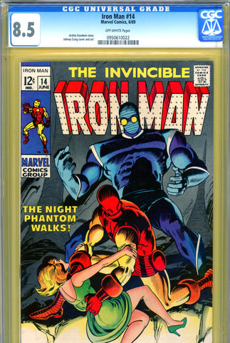 Iron Man #014 CGC graded 8.5  - org./1st app. Night Phantom