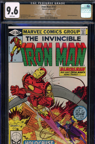Iron Man #147 CGC graded 9.6 Blacklash cover and story PEDIGREE