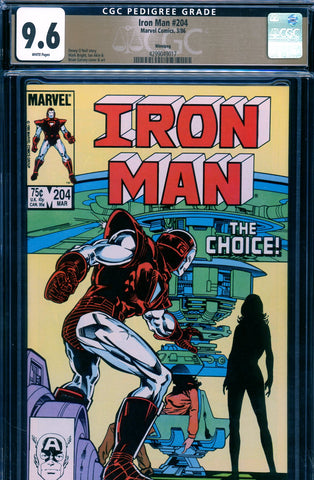 Iron Man #204 CGC graded 9.6 - Denny O'Neil story  PEDIGREE - SOLD!