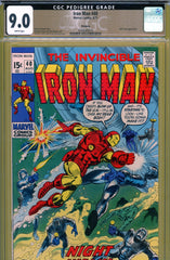 Iron Man #40 CGC graded 9.0 - Nick Fury appearance  PEDIGREE