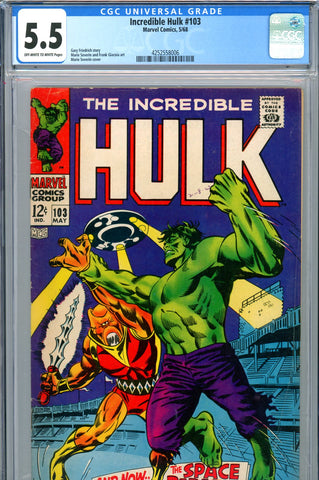 Incredible Hulk #103 CGC graded 5.5  second issue of title - SOLD!