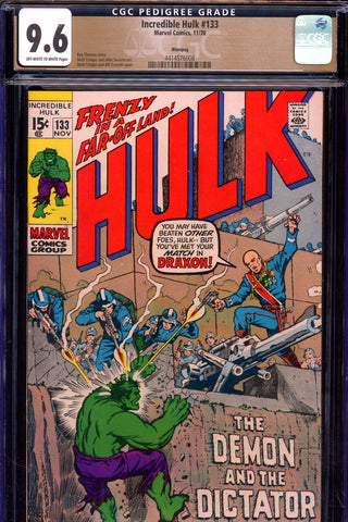 Incredible Hulk #133 CGC graded 9.6 - Trimpe cover & art  PEDIGREE - SOLD!