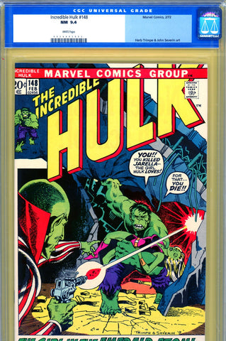 Incredible Hulk #148 CGC graded 9.4 - first appearance of Peter Corbeau