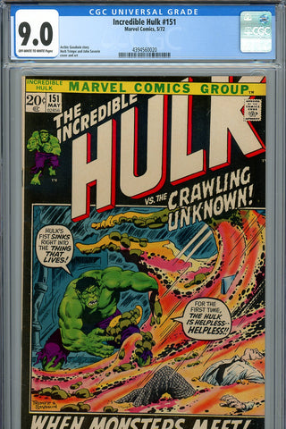 Incredible Hulk #151 CGC 9.0 - Herb Trimpe and John Severin cover and art