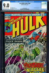 Incredible Hulk #160 CGC graded 9.0  Tiger Shark appearance