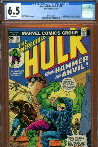 Incredible Hulk #182 CGC graded 6.5  Wolverine cameo - SOLD!