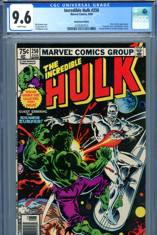 Incredible Hulk #250 CGC graded 9.6 Silver Surfer c/s NEWSSTAND ED. - SOLD!