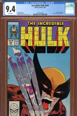 Incredible Hulk #340 CGC graded 9.4  classic cover - Hulk vs. Wolverine