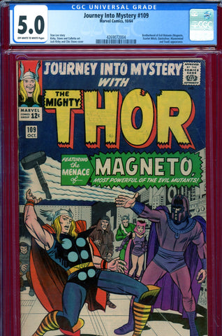 Journey Into Mystery #109 CGC graded 5.0 first Magneto crossover