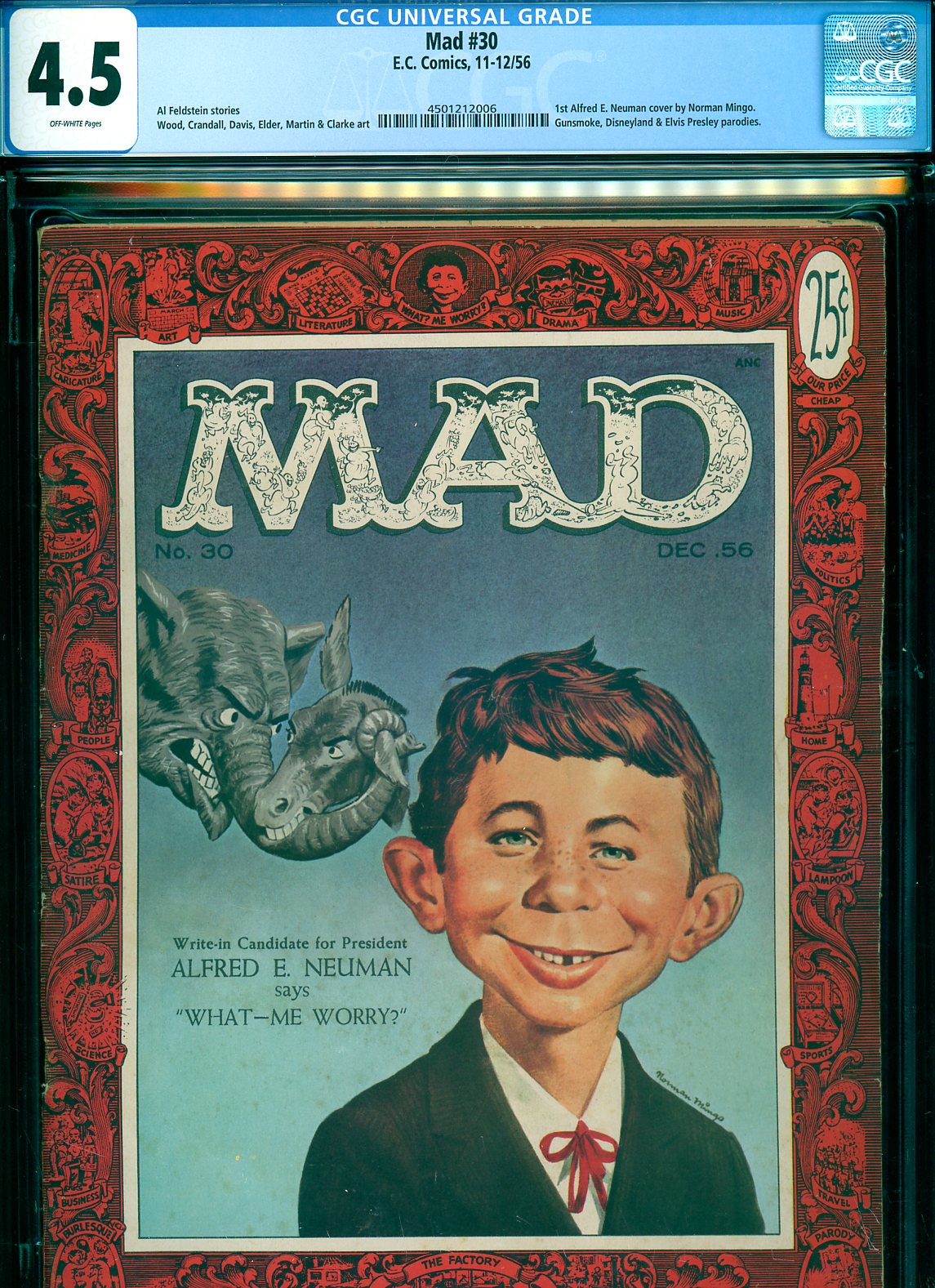 Cedar Chest Comics - Mad #30 CGC graded 4.5 - first Alfred E