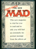 Mad magazine #24 CGC graded 6.0 - first magazine format issue - SOLD!