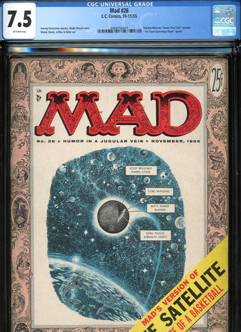 Mad magazine #26 CGC graded 7.5 Kurtzman stories  Wally Wood cover - SOLD!