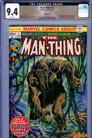 Man-Thing #01 CGC graded 9.4 PEDIGREE - second appearance of Howard the Duck - SOLD!