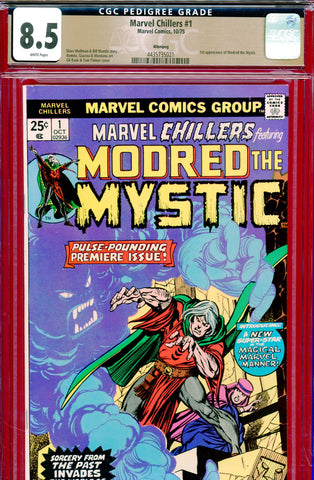 Marvel Chillers #1 CGC graded 8.5 - 1st Modred the Mystic  PEDIGREE