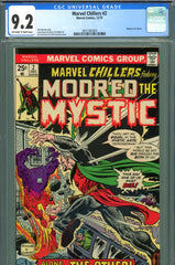 Marvel Chillers #02 CGC graded 9.2 second Modred the Mystic