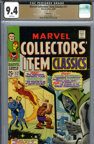Marvel Collectors' Item Classics #17 CGC graded 9.4 reprints Marvel SH stories PEDIGREE - SOLD!