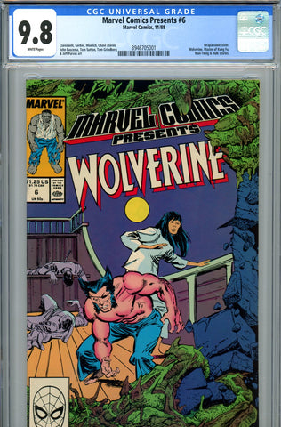 Marvel Comics Presents #6 CGC 9.8 Wolverine, Man-Thing, Thor stories HI GRADED - SOLD!