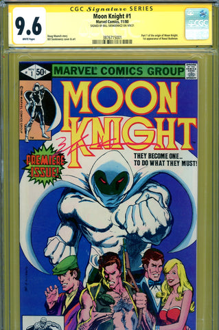 Moon Knight #01 CGC graded 9.6 "Signature Series" 1st Raoul Bushman