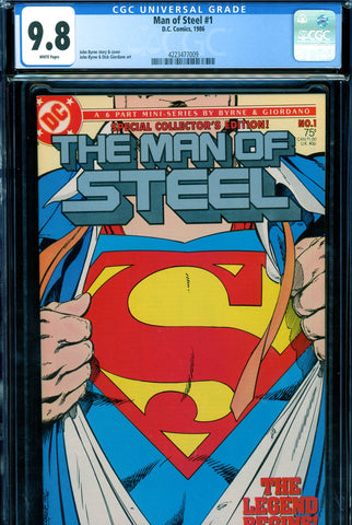 Man of Steel #1 CGC graded 9.8 - HIGHEST GRADED Special Edition 1986 - SOLD!