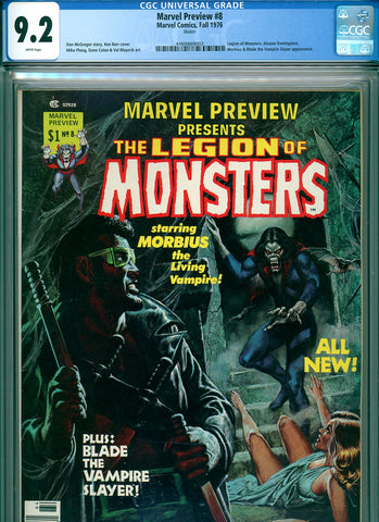 Marvel Preview #8 CGC graded 9.2  presents The Legion of Monsters