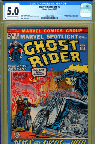 Marvel Spotlight #06 CGC graded 5.0 second appearance of Ghost Rider