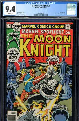 Marvel Spotlight #29 CGC graded 9.4  continuation of 1st solo Moon Knight story