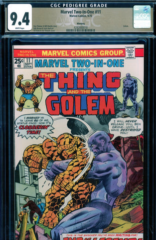 Marvel Two-In-One #11 CGC graded 9.4  Golem cover/story